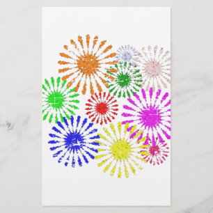 Distressed Flower Burst Stationery