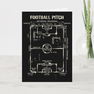 Distressed Footll Pitch Diagram Soccer Field Layou Card