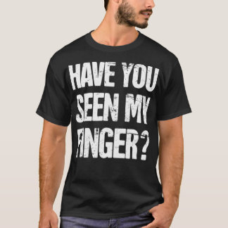 Distressed Funny Cut Off Missing Finger T-Shirt