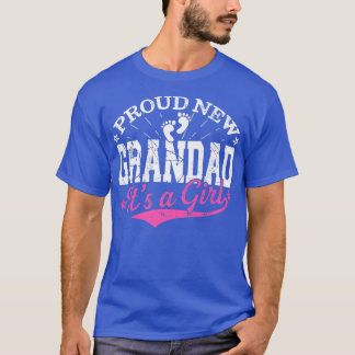 Distressed Gender Reveal Proud New Grandad It's A  T-Shirt