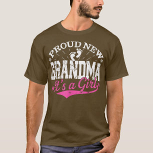 Distressed Gender Reveal Proud New Grandma It's A  T-Shirt