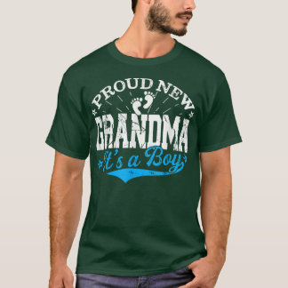 Distressed Gender Reveal Proud New Grandma It's A T-Shirt