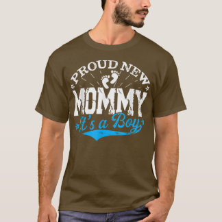 Distressed Gender Reveal Proud New Mommy It's A Bo T-Shirt