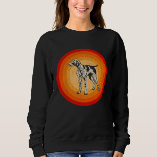 Distressed German Shorthaired Pointer Dog  Retro S Sweatshirt