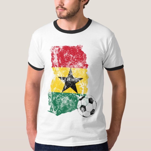 Distressed Ghana Soccer T-Shirt (Front)