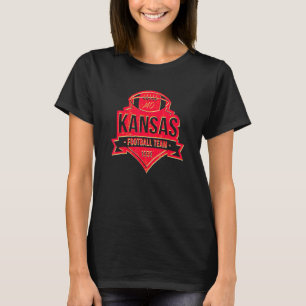 Distressed Glitch Look Chief Gameday Party Tailgat T-Shirt