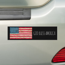 Distressed God Bless America Flag