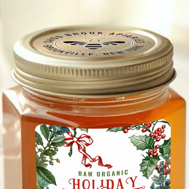 Distressed Gold Beekeeper Honeybee Apiary Product Classic Round Sticker (Creator Uploaded)