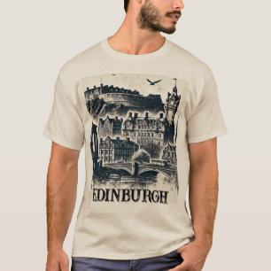 Distressed Grunge Edinburgh Scotland T-Shirt