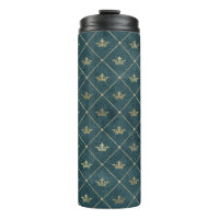 Distressed Grunge Gold Crown Lattice Pattern