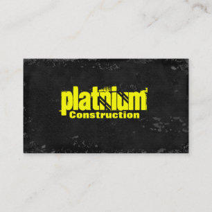 Distressed Grunge Metal Construction Business Card