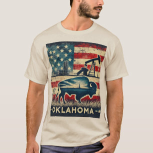 Distressed Grunge Oklahoma T-Shirt
