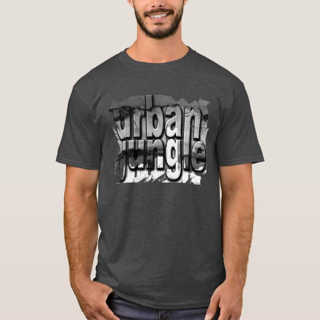 Distressed Grunge Urban Jungle T-Shirt (Front)
