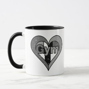Distressed Gym Heart Mug