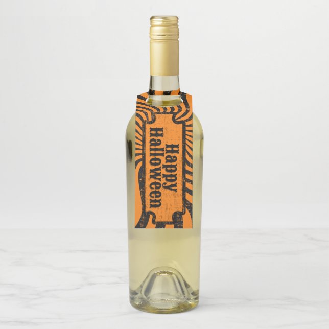 Distressed Halloween Bottle Tag (On Bottle)