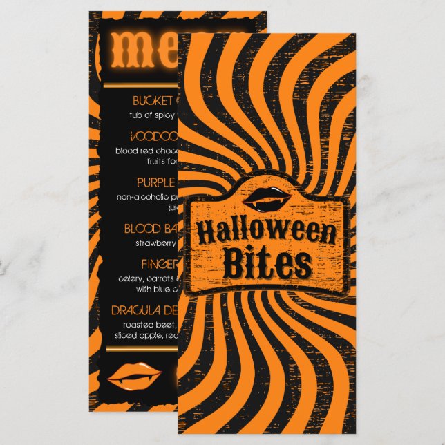 Distressed Halloween Menu (Front/Back)