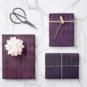Distressed Harlequin Pattern Wrapping Paper Sheet