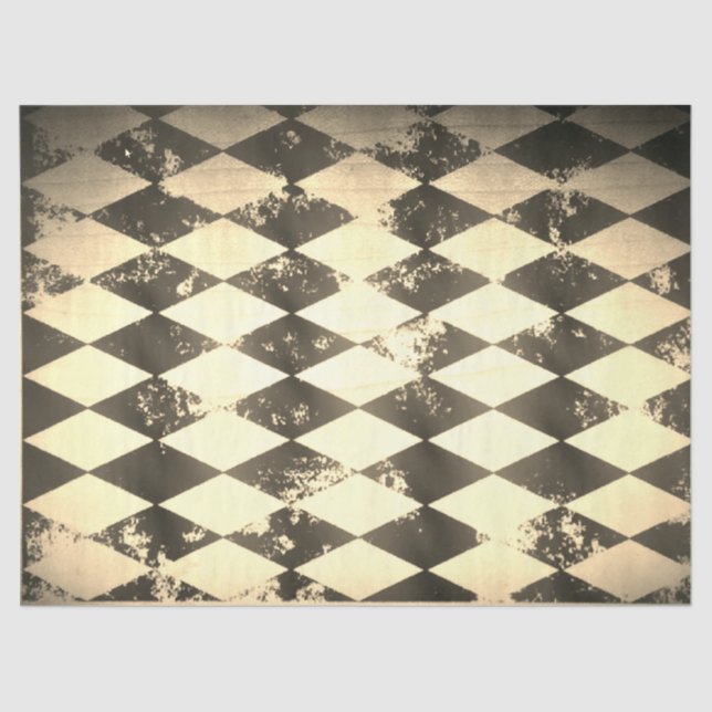 Distressed harlequin tissue paper (Front)