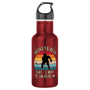 Distressed Hockey and Beer Pun Hockey 532 Ml Water Bottle