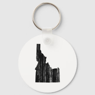 Distressed Idaho State Outline Key Ring