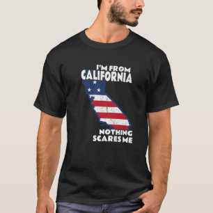 Distressed I'm From California Home State Nothing T-Shirt