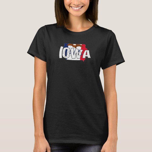 Distressed Iowa T-Shirt (Front)
