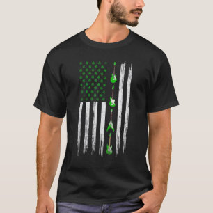 Distressed Irish American Flag Guitar St Patrick's T-Shirt