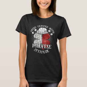 Distressed Irish Maltese Attitude Patriotic Shamro T-Shirt