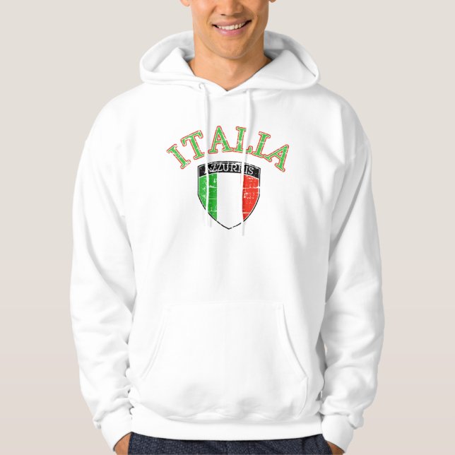 Distressed Italia flag Hoodie (Front)