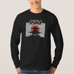 Distressed Japanese Flag Japan City Of Osaka T-Shirt