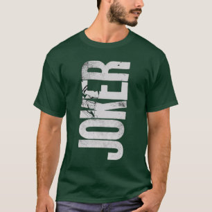Distressed JOKER Graphic Dark Green T-Shirt