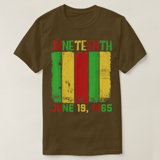 Distressed Juneteenth June 19th 1865 Juneteenth Fr T-Shirt (Design Front)