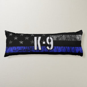 Distressed K-9 Unit Police Flag Body Cushion