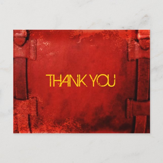 Distressed Leather Briefcase Thank You Postcard (Front)