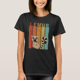 Distressed Lemur   Men Women Kid Cute Lemur Retro T-Shirt