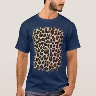 Distressed Leopard Animal Wildlife Print Soft Past T-Shirt