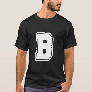 Distressed Letter B Capital Alphabet Monogram Init T-Shirt