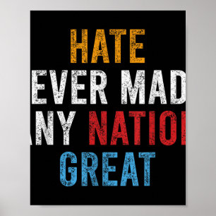 Distressed Lettering Text Saying Orange Anti Trump Poster