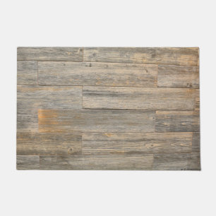 Distressed light Rustic Wood grain planks Doormat