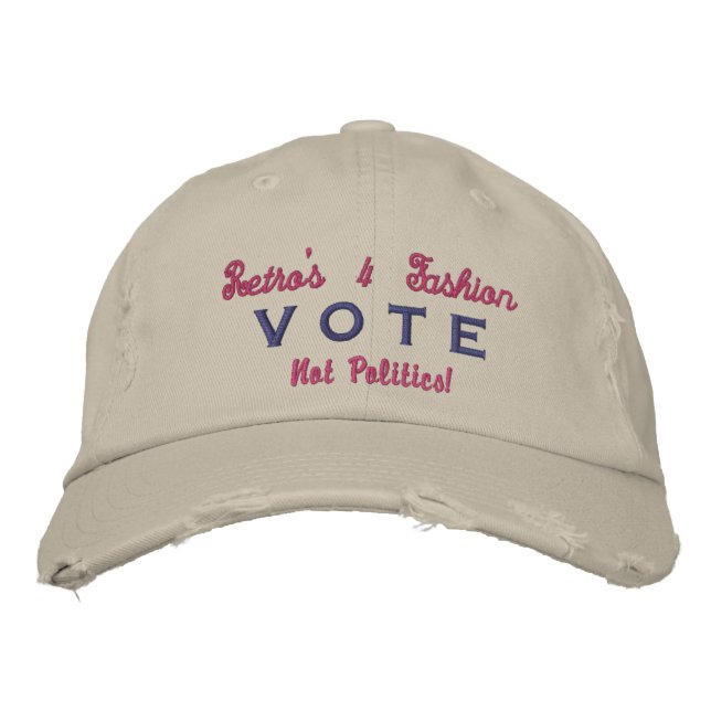 (Distressed Look) Election Gear -  Vote  Embroidered Hat (Front)