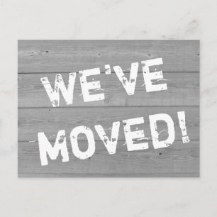 Distressed look wood panel moving postcards
