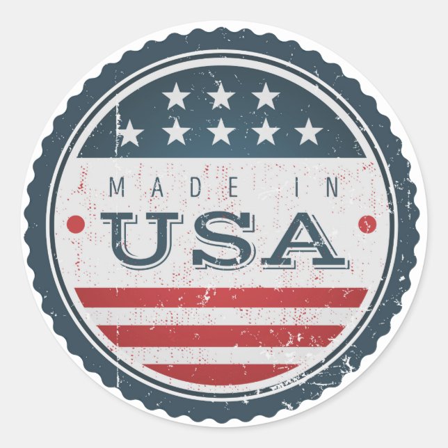 Distressed Made in USA Sticker (Front)