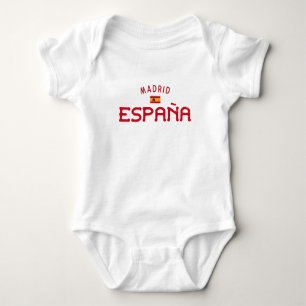 Distressed Madrid Spain (España) Baby Bodysuit