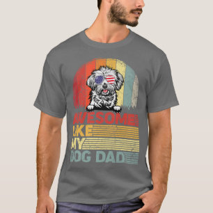 Distressed Maltese Tee Awesome Like My Dog Dad