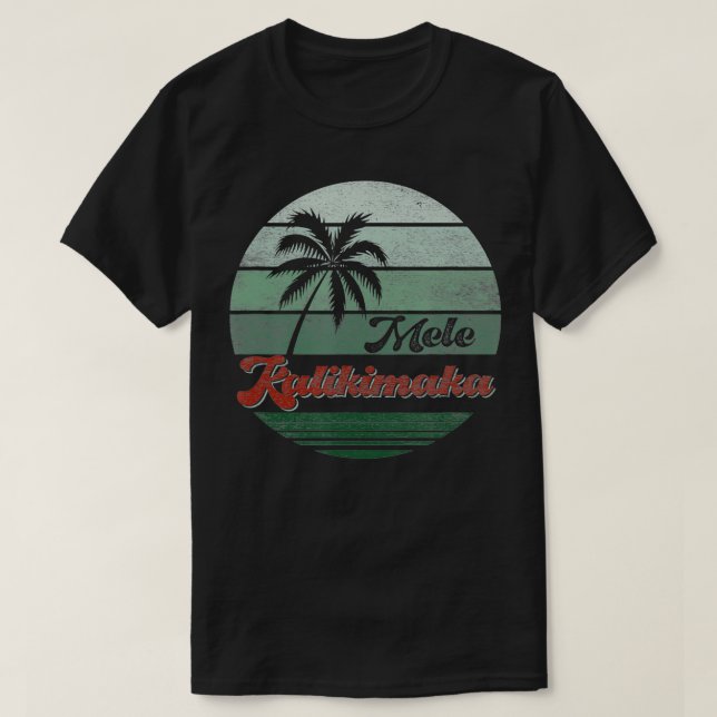 Distressed Mele Kalikimaka Sunset Hawaiian Christm T-Shirt (Design Front)
