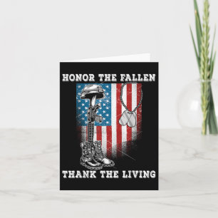 Distressed Memorial Day Honour The Fallen Thank Th Card