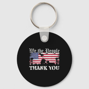 Distressed Memorial Day Shirt Flag Military Boots  Key Ring
