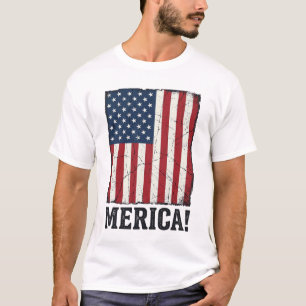 Distressed Merica Flag Patriotic Vector Shirt Desi