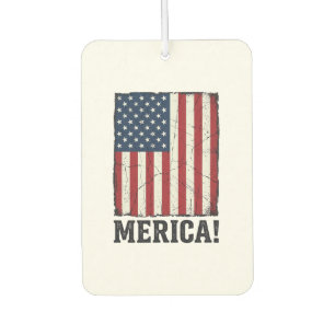 Distressed Merica Flag Patriotic Vector Shirt Desi Car Air Freshener