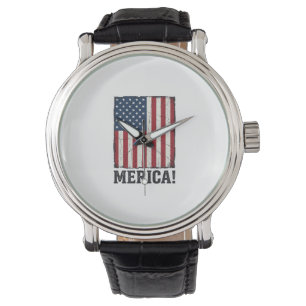 Distressed Merica Flag Patriotic Vector Shirt Desi Watch